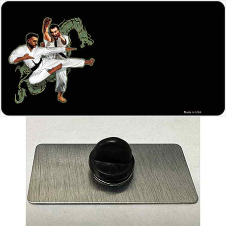 Karate Offset Novelty Metal Hat Pin