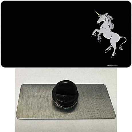 Unicorn Offset Black Novelty Metal Hat Pin