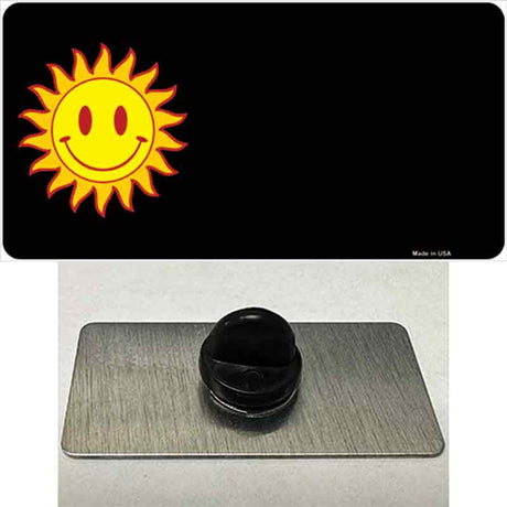 Sun Smiley Offset Novelty Metal Hat Pin