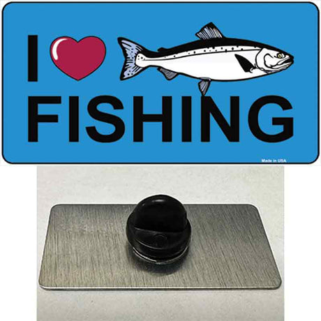 I Love Fishing Novelty Metal Hat Pin