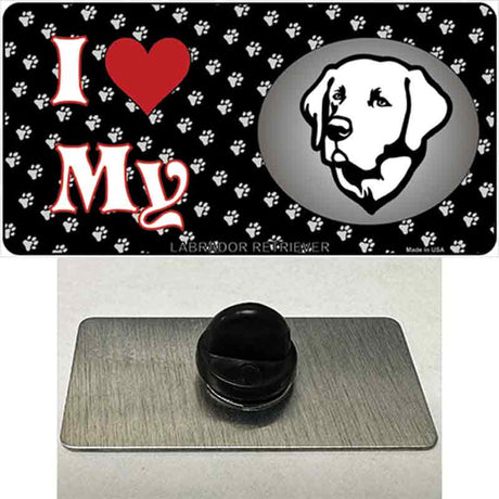 I Love My Labrador Retriever Novelty Metal Hat Pin