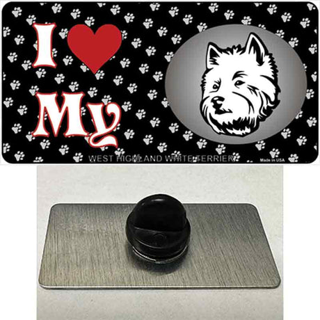 I Love My West Highland White Terrier Dog Novelty Metal Hat Pin