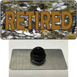 Retired Camouflage Novelty Metal Hat Pin