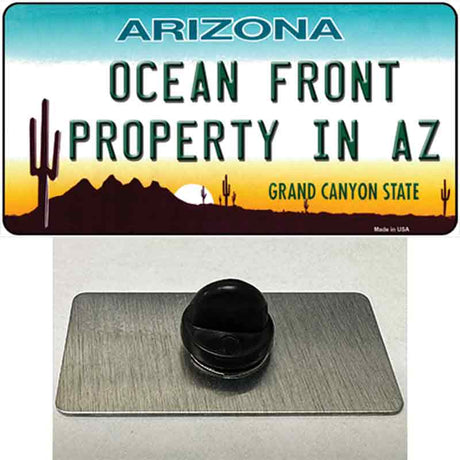 Ocean Front Property Novelty Metal Hat Pin