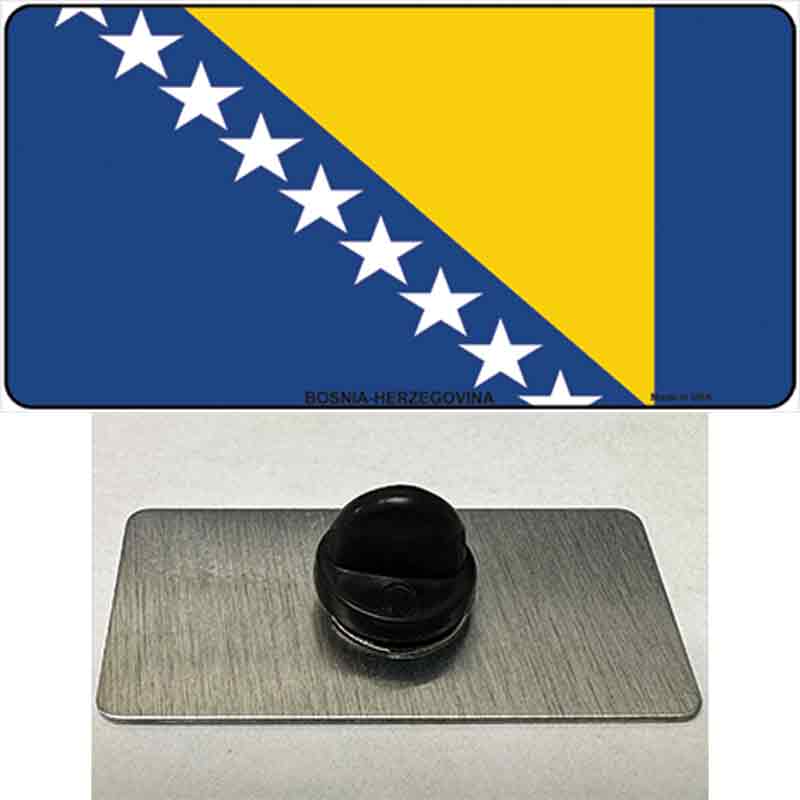 Bosnia Herzegovina Flag Novelty Metal Hat Pin