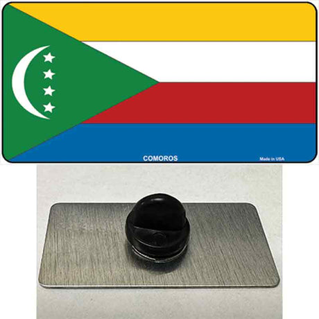 Comoros Flag Novelty Metal Hat Pin