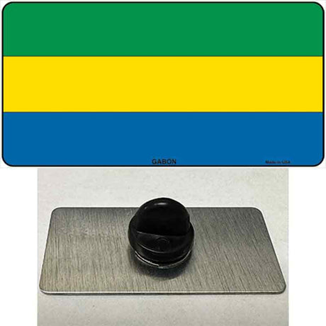 Gabon Flag Novelty Metal Hat Pin