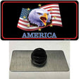 Waving Flag Bald Eagle Black Novelty Metal Hat Pin