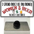 Money On Women And Beer Novelty Metal Hat Pin