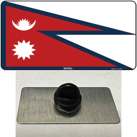 Nepal Flag Novelty Metal Hat Pin