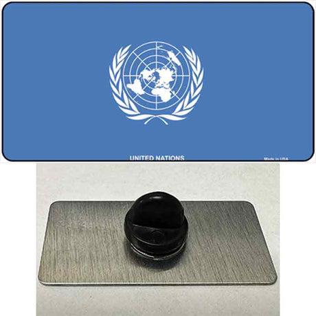 United Nations Flag Novelty Metal Hat Pin