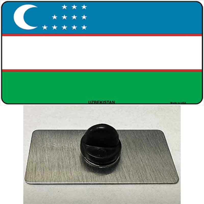 Uzbe Kistan Flag Novelty Metal Hat Pin