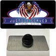 America Justice Served Novelty Metal Hat Pin