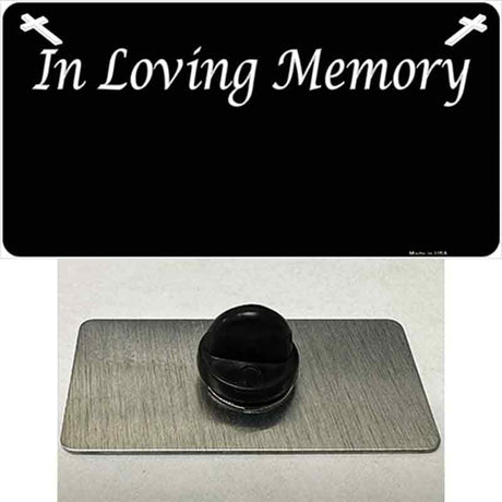 In Loving Memory Black Novelty Metal Hat Pin