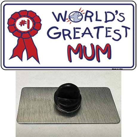 Worlds Greatest Mum Novelty Metal Hat Pin