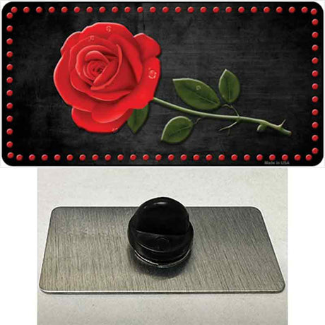 Rose Design Black Novelty Metal Hat Pin