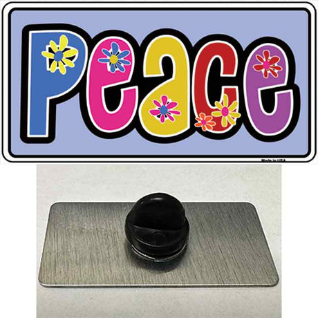 Peace And Flowers Novelty Metal Hat Pin