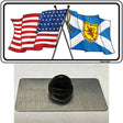 United States Scotland Crossed Flags Novelty Metal Hat Pin Sign