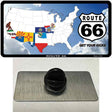 Route 66 8 Flags Clouds Novelty Metal Hat Pin