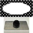 Scallop Black White Polka Dot Novelty Metal Hat Pin