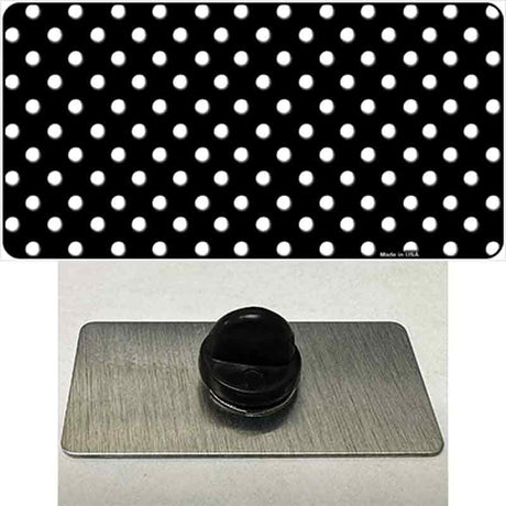 Black Polka Dot Novelty Metal Hat Pin