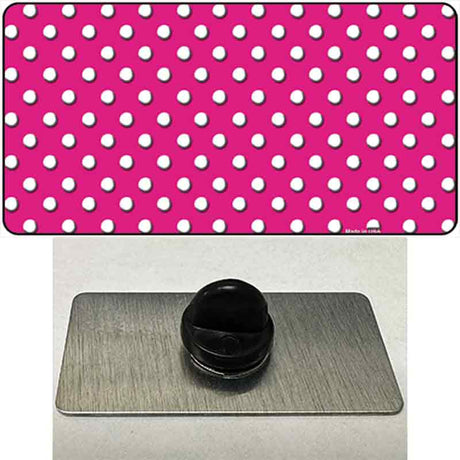 Pink Polka Dot Novelty Metal Hat Pin