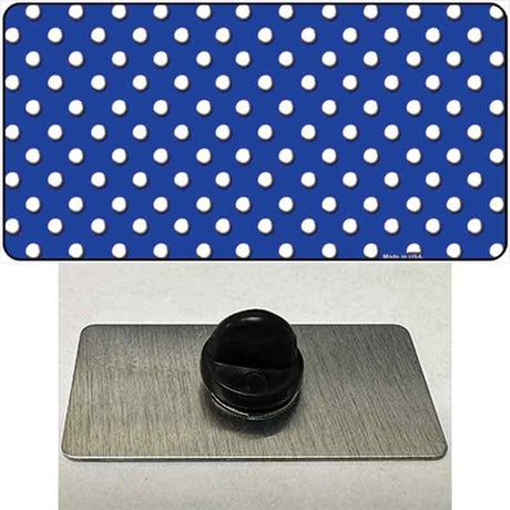 Blue Polka Dot Novelty Metal Hat Pin