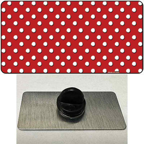 Red Polka Dot Novelty Metal Hat Pin