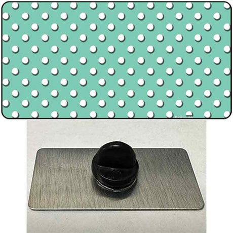 Mint Polka Dot Novelty Metal Hat Pin