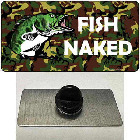 Fish Naked Novelty Metal Hat Pin