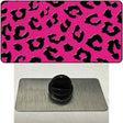 Pink Black Cheetah Novelty Metal Hat Pin