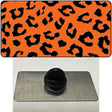 Orange Black Cheetah Novelty Metal Hat Pin