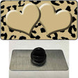 Gold Black Cheetah Gold Center Hearts Novelty Metal Hat Pin