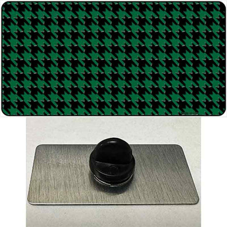 Green Black Houndstooth Novelty Metal Hat Pin