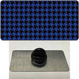 Blue Black Houndstooth Novelty Metal Hat Pin