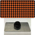 Orange Black Houndstooth Novelty Metal Hat Pin