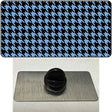 Light Blue Black Houndstooth Novelty Metal Hat Pin