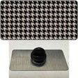 Tan Black Houndstooth Novelty Metal Hat Pin