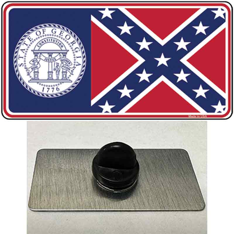 Georgia Confederate State Flag Novelty Metal Hat Pin