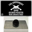 God, Guns, Guts Novelty Metal Hat Pin