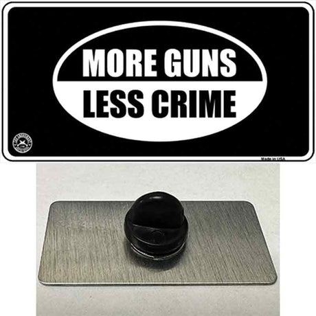 More Guns Less Crime Novelty Metal Hat Pin