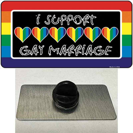 Support Gay Marriage Novelty Metal Hat Pin