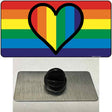 Rainbow Heart Novelty Metal Hat Pin