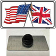 United States Britain Crossed Flags Novelty Metal Hat Pin