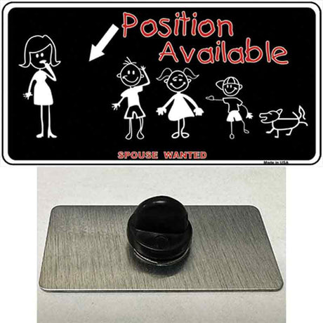 Position Available Male Novelty Metal Hat Pin