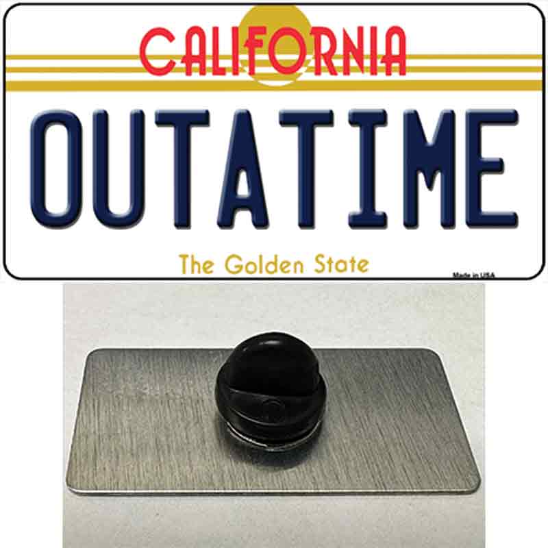 California Outtatime Novelty Metal Hat Pin