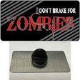 Dont Brake For Zombies Novelty Metal Hat Pin