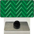 Green Light Green Large Chevron Novelty Metal Hat Pin