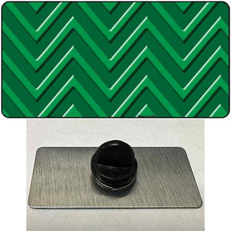 Green Light Green Large Chevron Novelty Metal Hat Pin