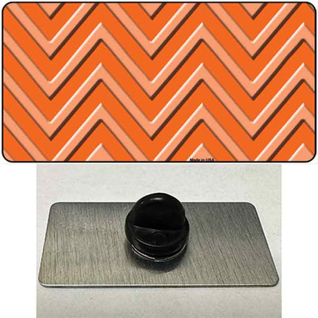 Orange Light Orange Large Chevron Novelty Metal Hat Pin